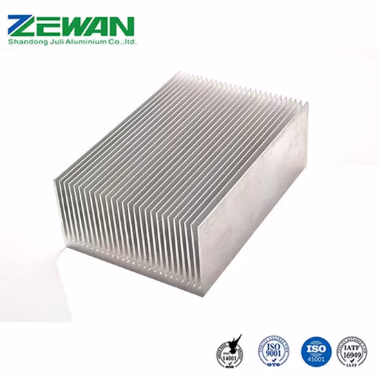 Disipador de calor de aluminio del tubo de calor de aluminio de las aletas de la cremallera para el ventilador